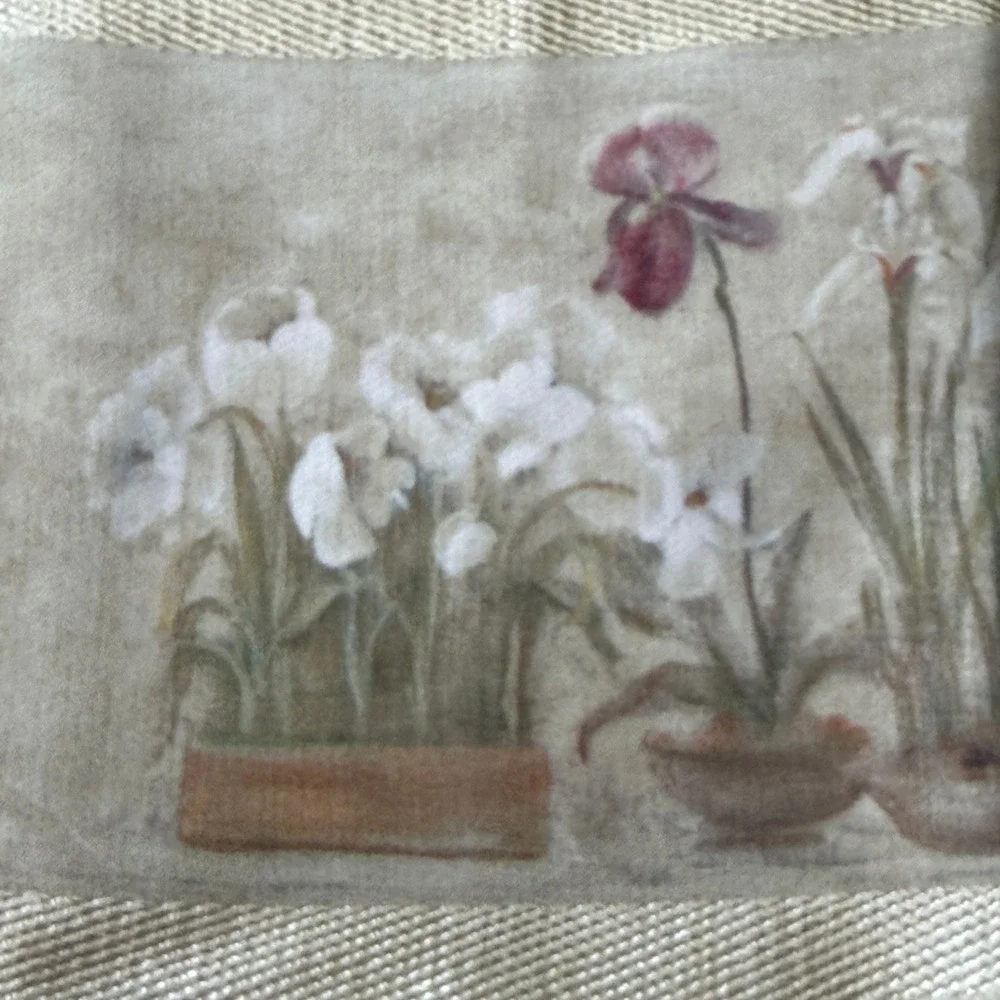 VTG Croscill Floral Orchid Cotton Towel Set 4pc Hand Towels Washcloths Floral